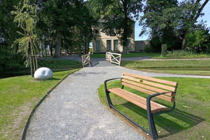 DurEko-Mix Wanderwege van Haersma-Park Drachten wassergebundene wegedecke Koersmix